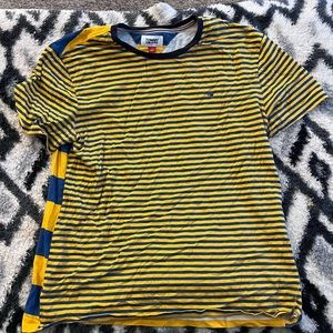 Blue and Yellow Striped Tommy Shirt